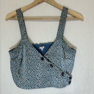 Madewell Black and Gray Bustier Tank Top